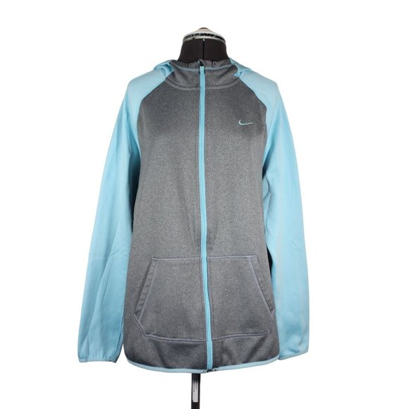 Nike Tops - Nike women's Therma fit full zip‎ performance fleece hooded sweatshirt XL